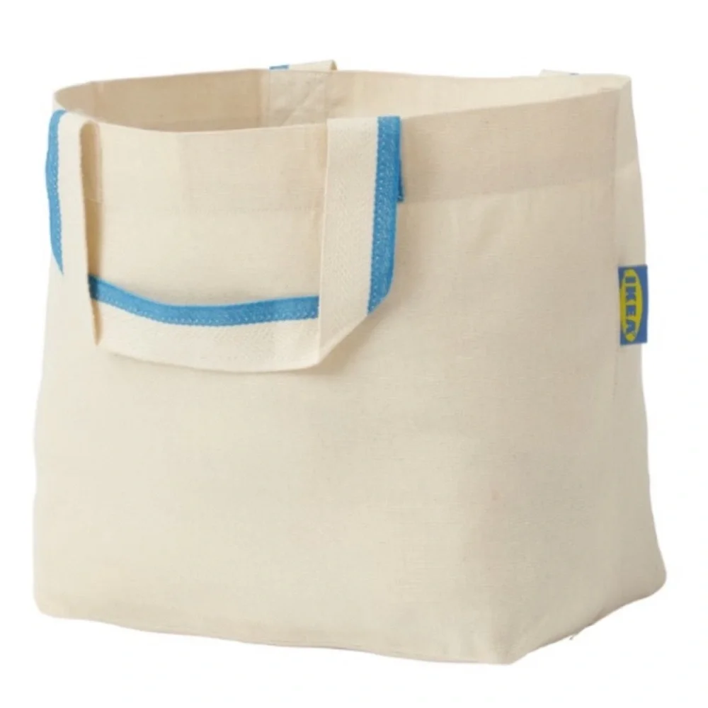 IKEA Bag Mini Canvas Tote SPIKRAK Cotton Natural 3 gallon Crafts Shopping Bag